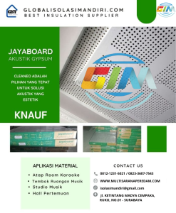 GYPSUM AKUSTIK MURAH DAN BERKUALITAS 2 JayaBoardAkustikGypsum MultisaranaPeredam